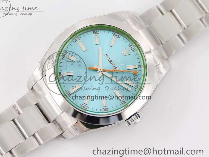 Milgauss 904L Bracelet Best Blue TWF SH3131 ICE Dial 1:1 on SS GV 116400 Edition 1231